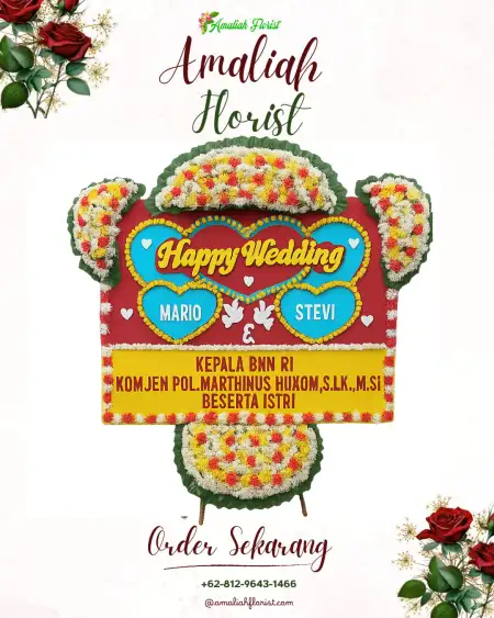 Papan Bunga Pernikahan Kalegen
